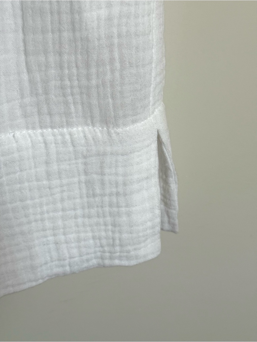 J. Crew V-neck Short Sleeve Soft Gauze Cotton Shirt Dress White Pockets Medium - Picture 10 of 16